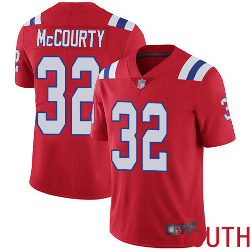 New England Patriots Football 32 Vapor Limited Red Youth Devin McCourty Alternate NFL Jersey